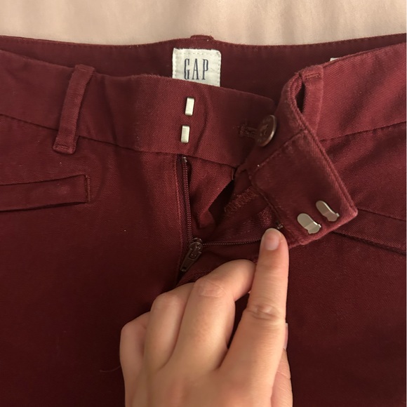 Gap Burgundy crop trousers - Picture 2 of 5